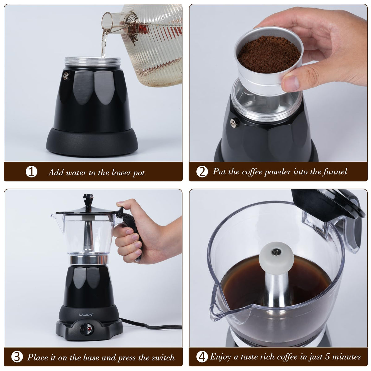 Electric Espresso Coffee Maker B124