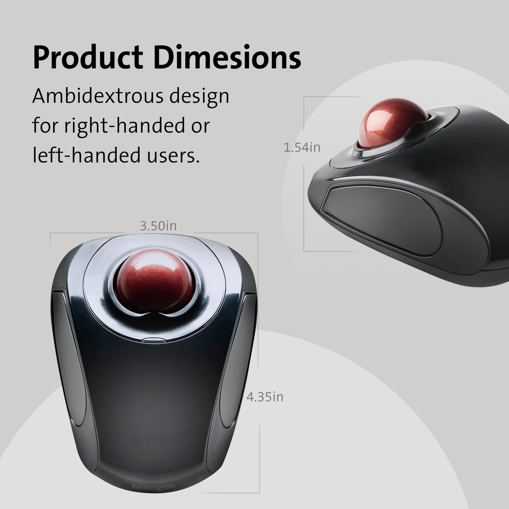 Wireless Trackball Mouse with Touch Scroll Ring R9356