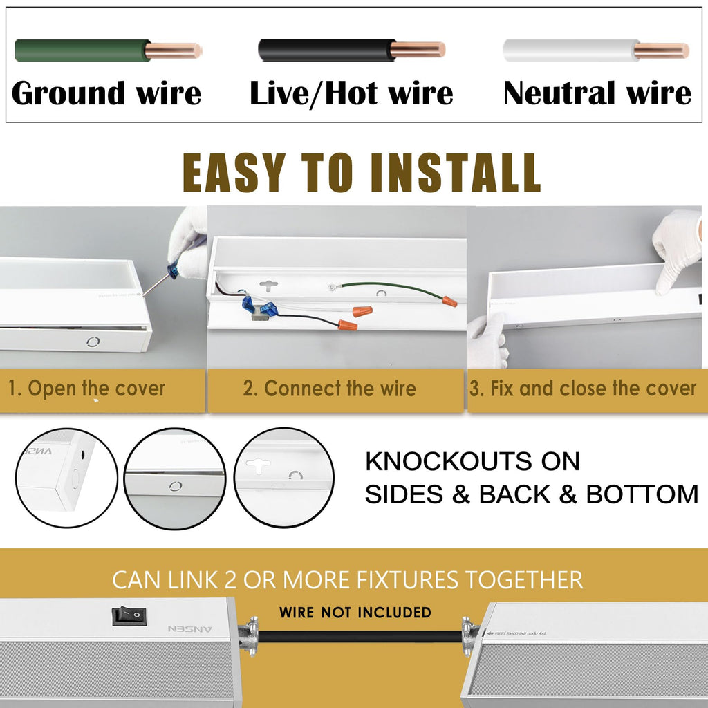 2 Packs Under Cabinet Lighting, 24in 18W Dimmable LED Light, 5 Color Temperature Z7862