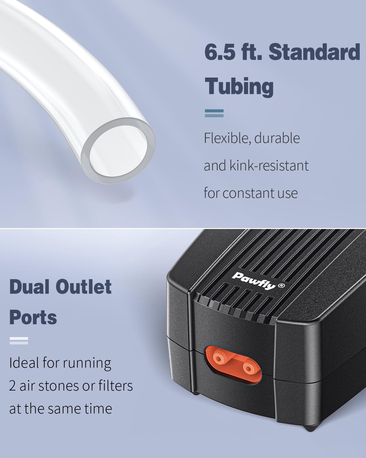 50 GPH Aquarium Air Pump with Airline Tubing J397