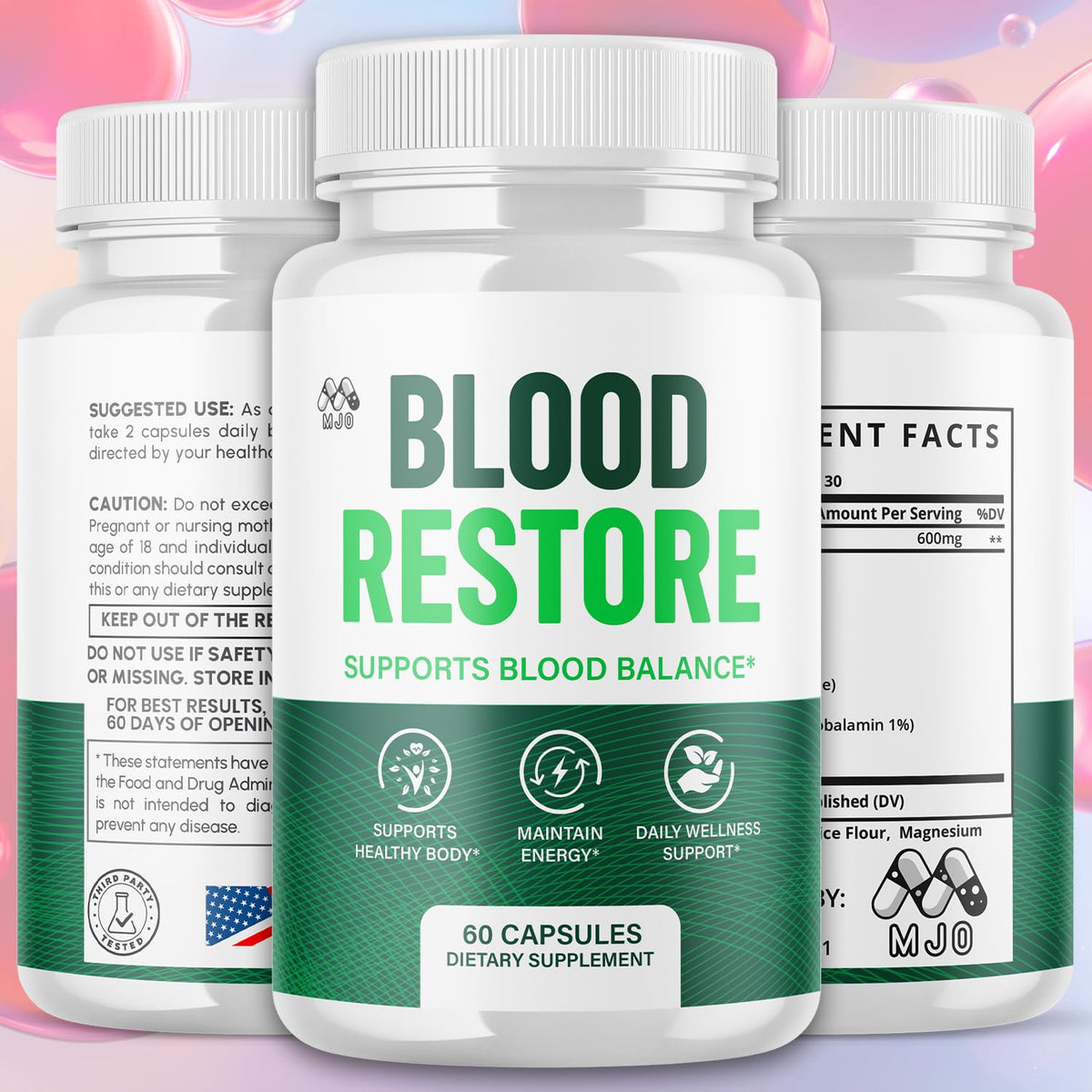All Natural Blood Health Support Capsules 60 Capsules L178238