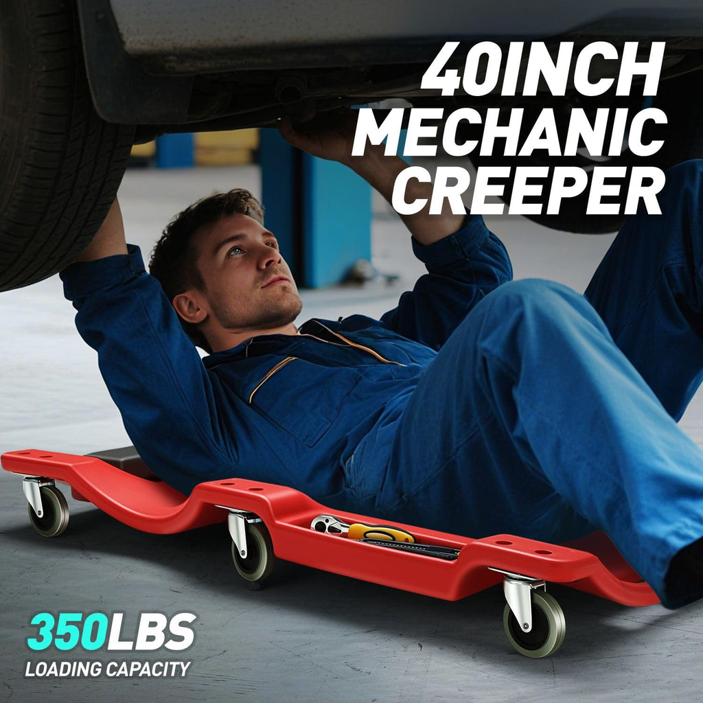 40 Inch Low Profile Rolling Creeper with Padded Headrest N57960