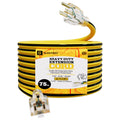 12 Gauge 75 Ft Heavy Duty Extension Cord SJTW Yellow 15Amp 1875W E97168