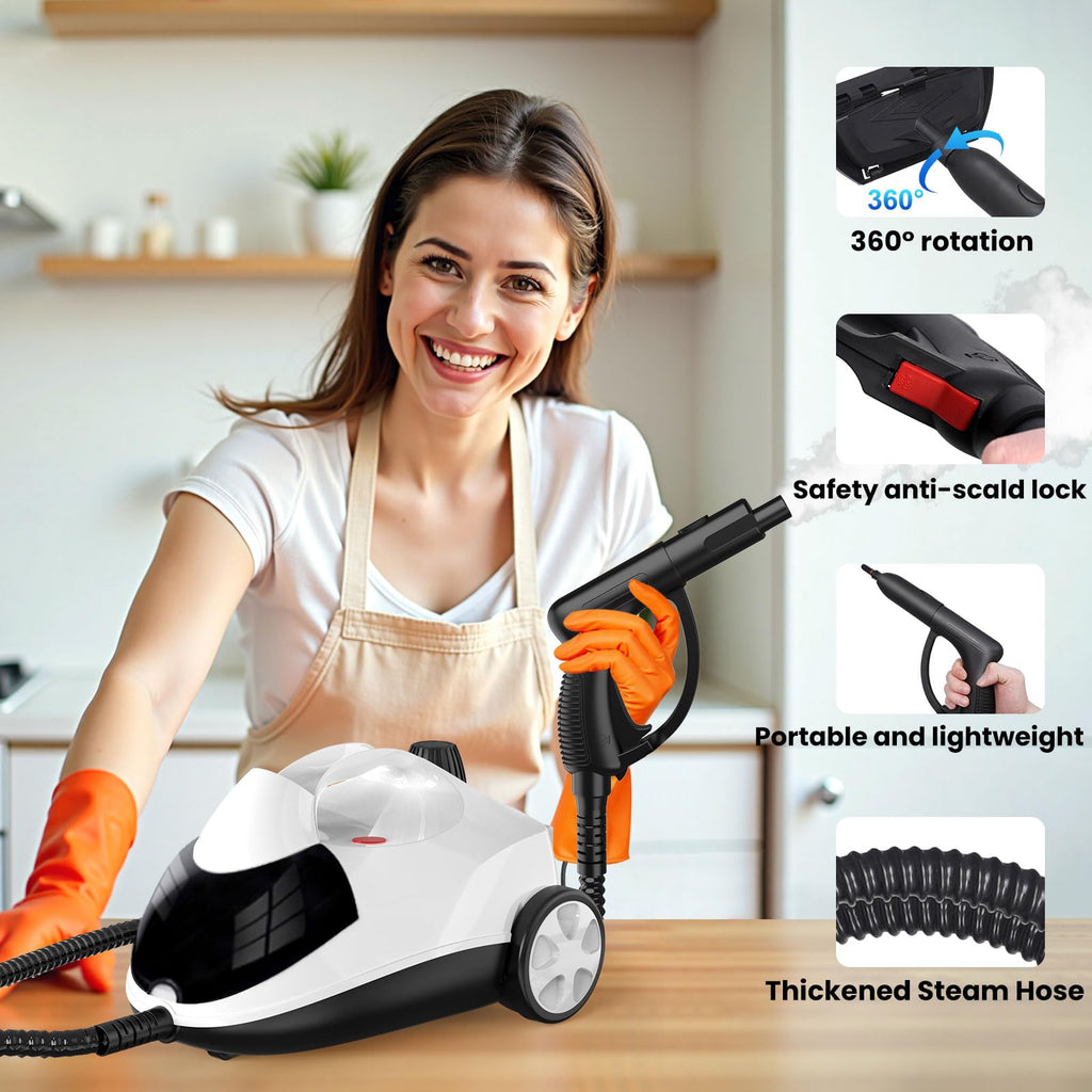 1.5L 6-in-1 Steam Cleaner with 8 Accessories A66172