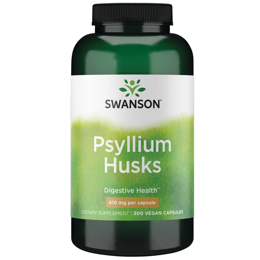 Psyllium Husk Dietary Fiber Supplement, 610 mg, 300 Capsules G182