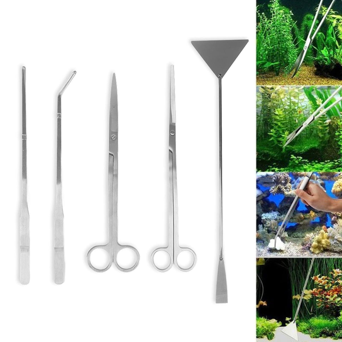 5 in 1 Stainless Steel Aquarium Aquascaping Kit N604