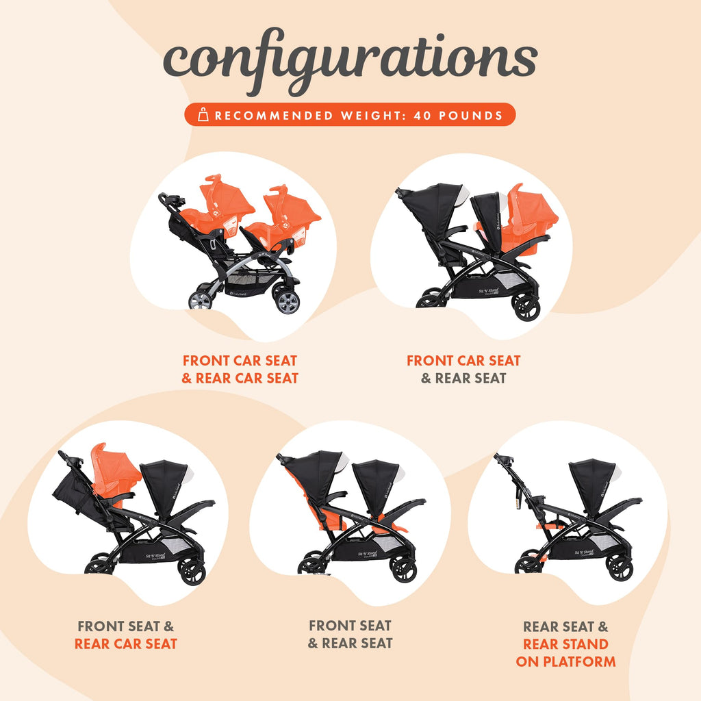 Double Stroller & 2 Car Seats R7137