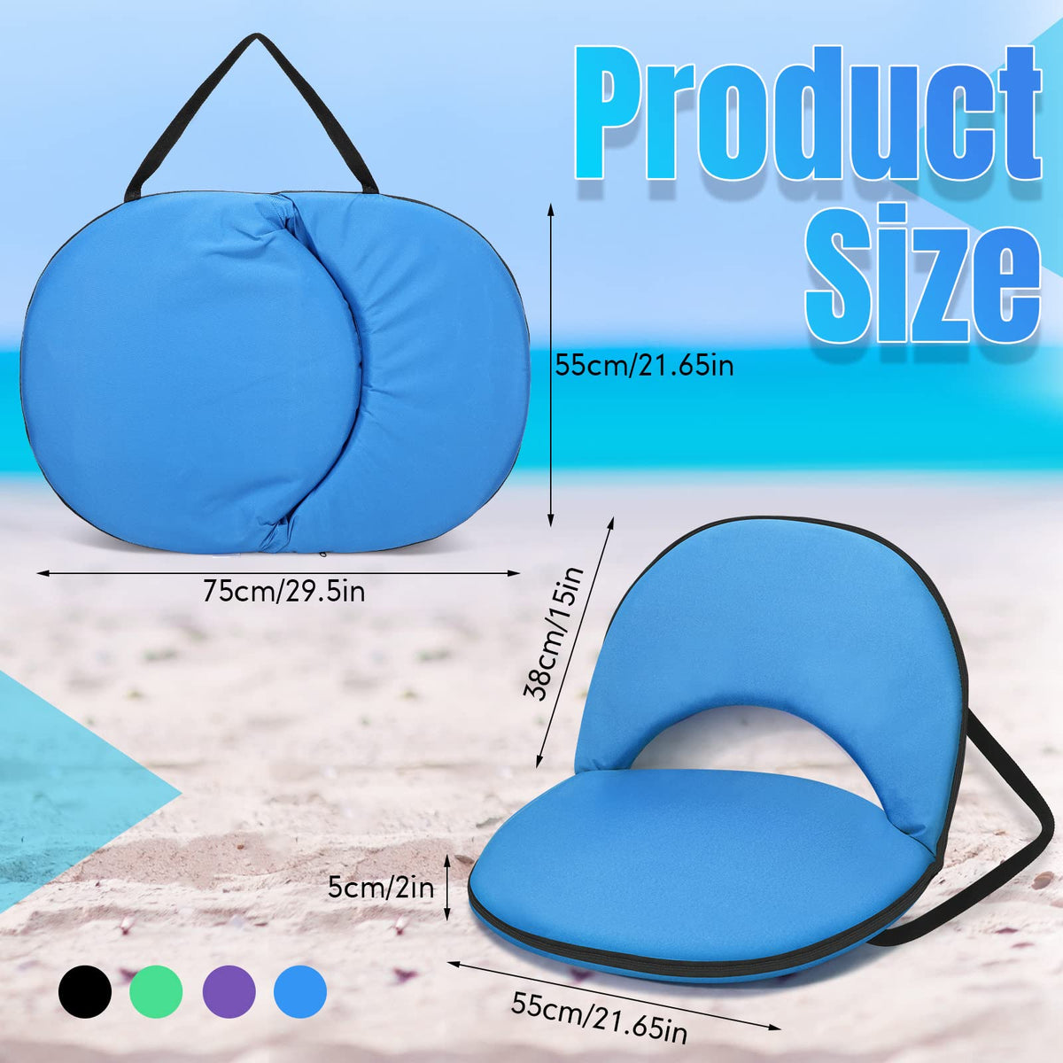 4 Pcs Stadium Seats with Back Support J916685