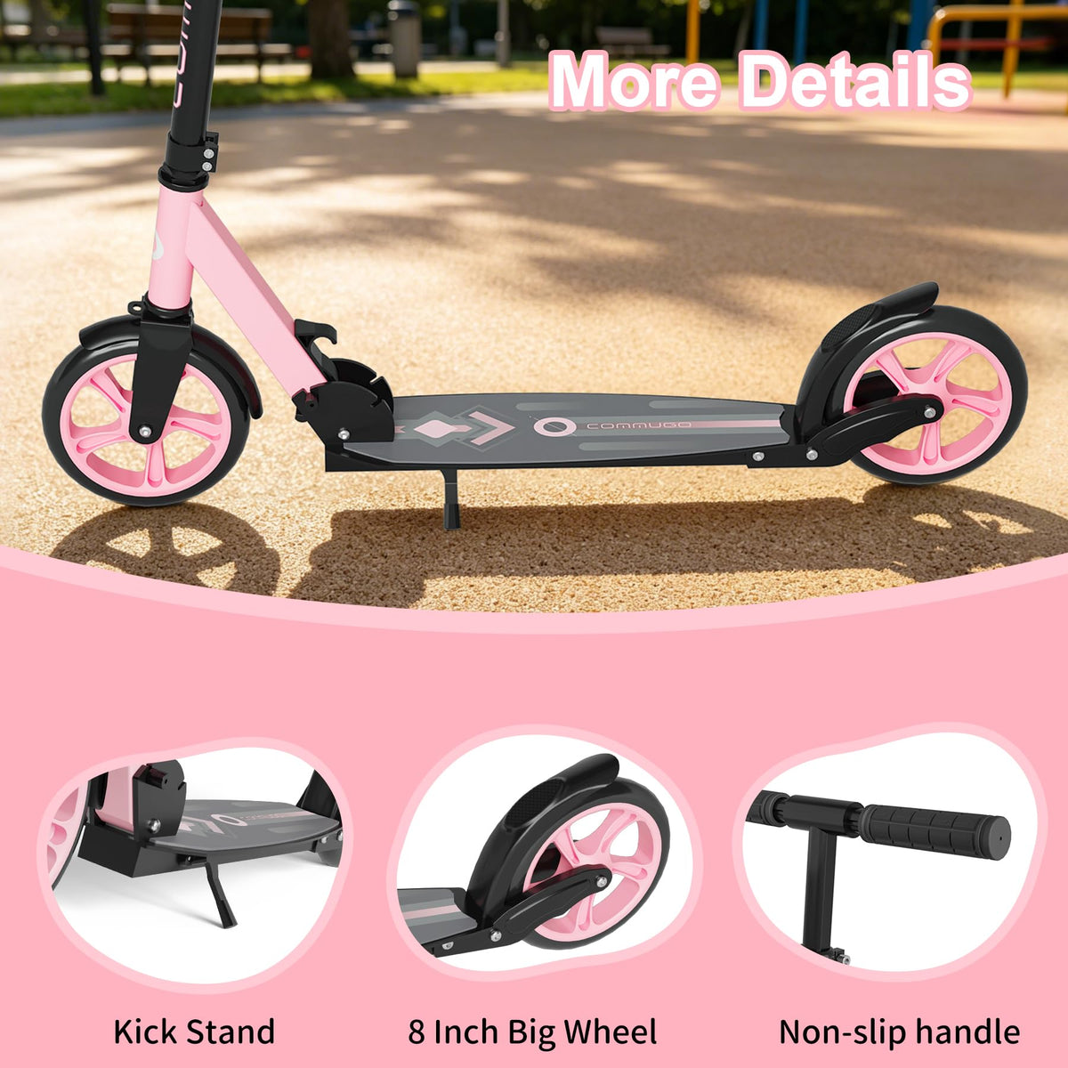 Lightweight Foldable Kick Scooter with Carry Strap B36764