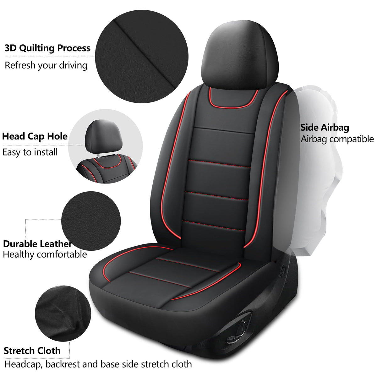 Waterproof Faux Leather Car Seat Cover T321923