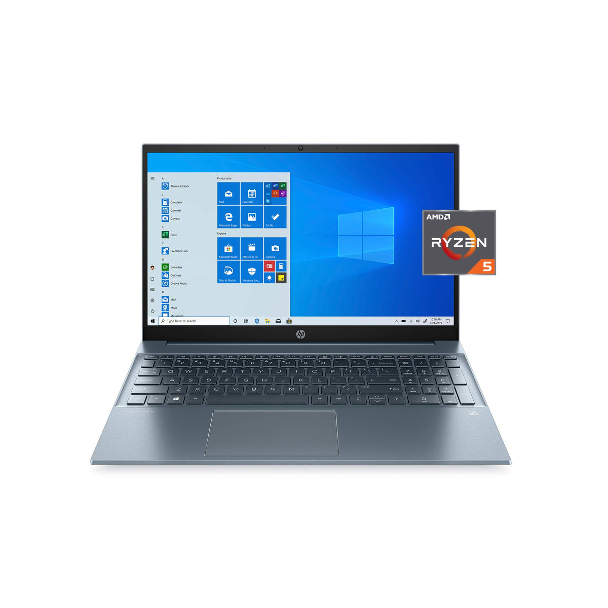 15.6" FHD Laptop AMD Ryzen 5 5500U 8GB 512GB SSD Windows 10 Horizon Blue C452753