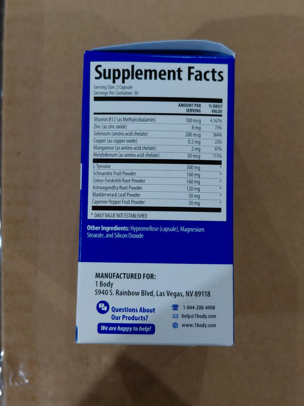 60 Vegan Thyroid Support Capsules K531