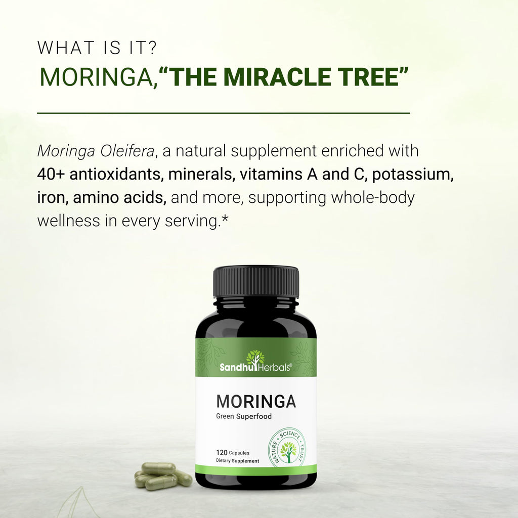 120 Count 900mg Moringa Capsules T163