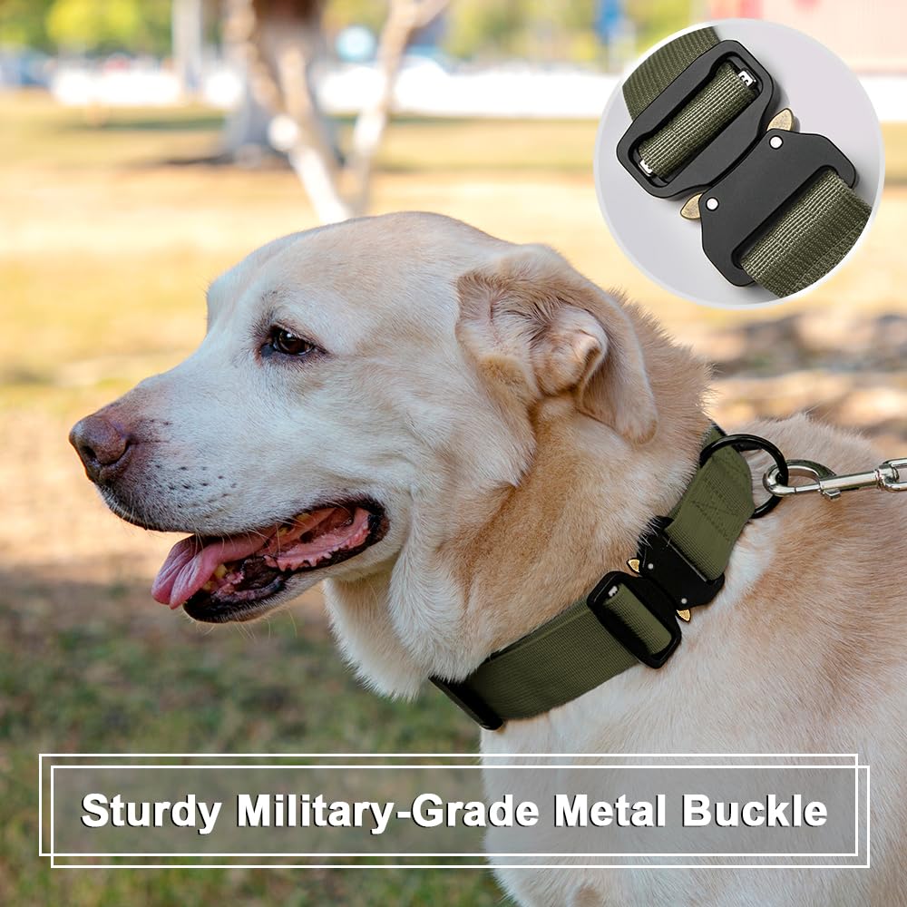 Tactical Dog Collar with Name and Phone Number A658