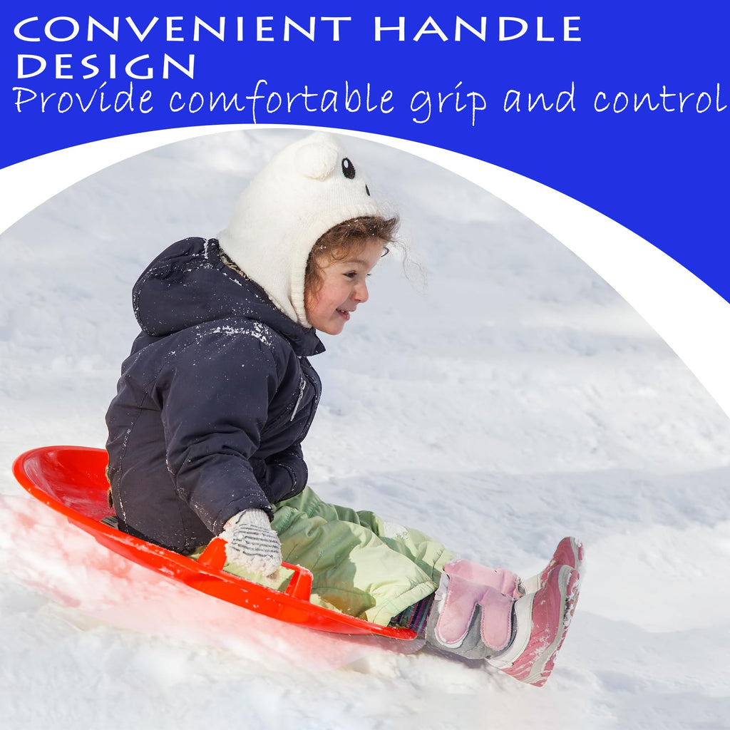 Heavy-Duty Cold Resistant Plastic Snow Sled with Handles P179723