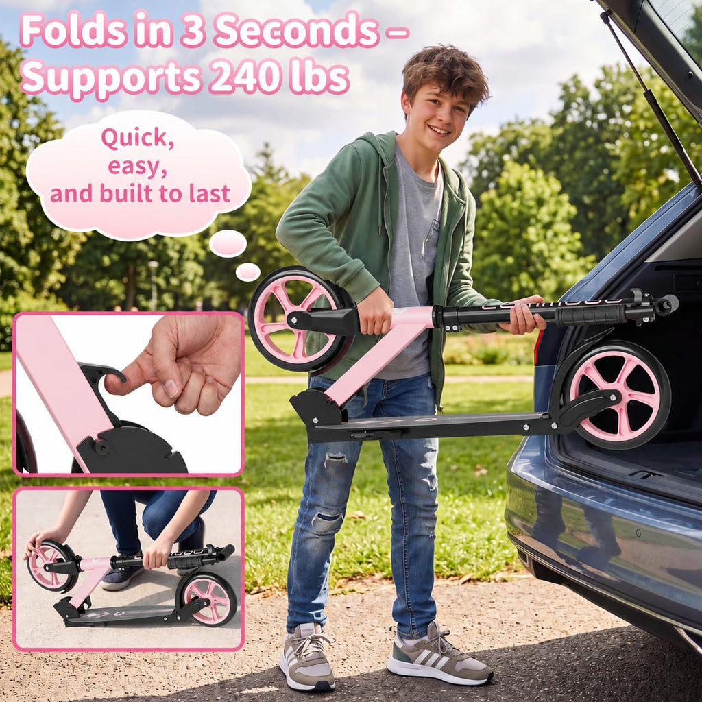 Lightweight Foldable Kick Scooter with Carry Strap B36764