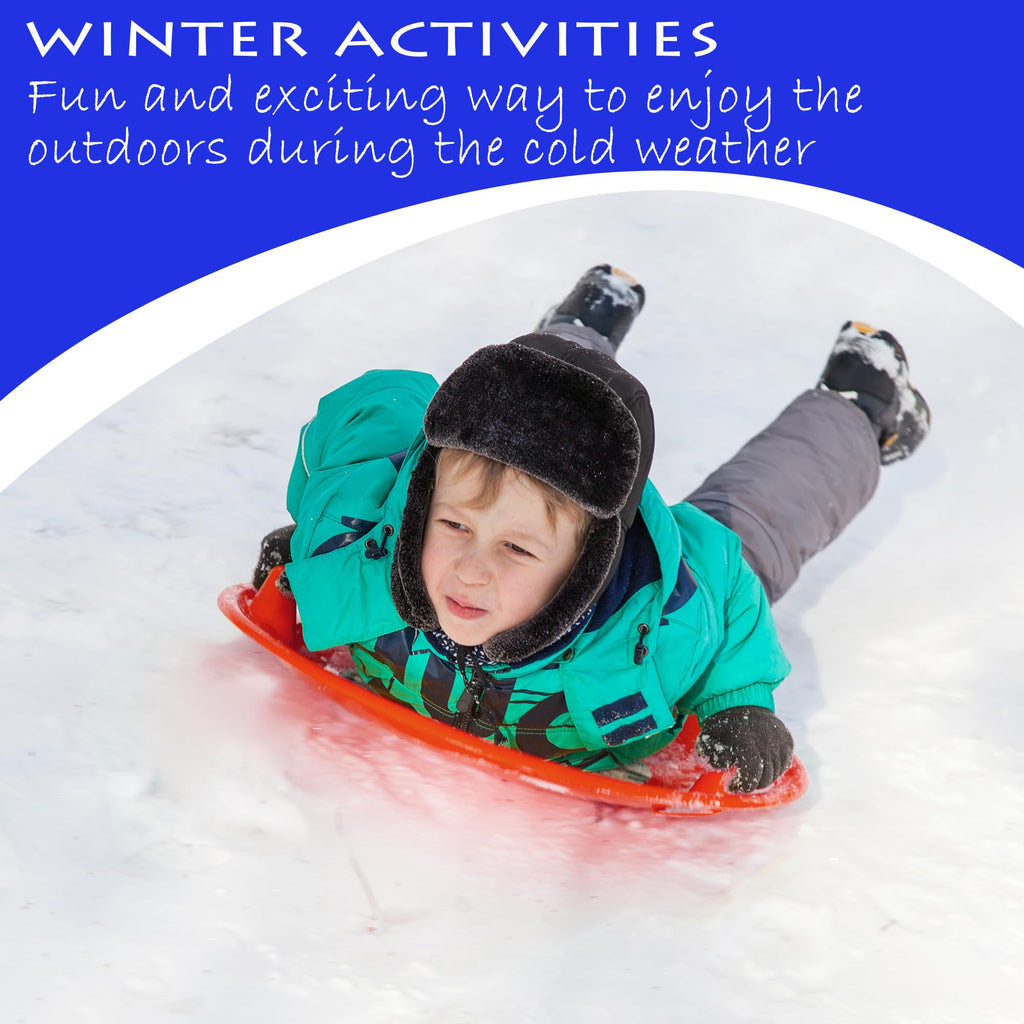 Heavy-Duty Cold Resistant Plastic Snow Sled with Handles P179723