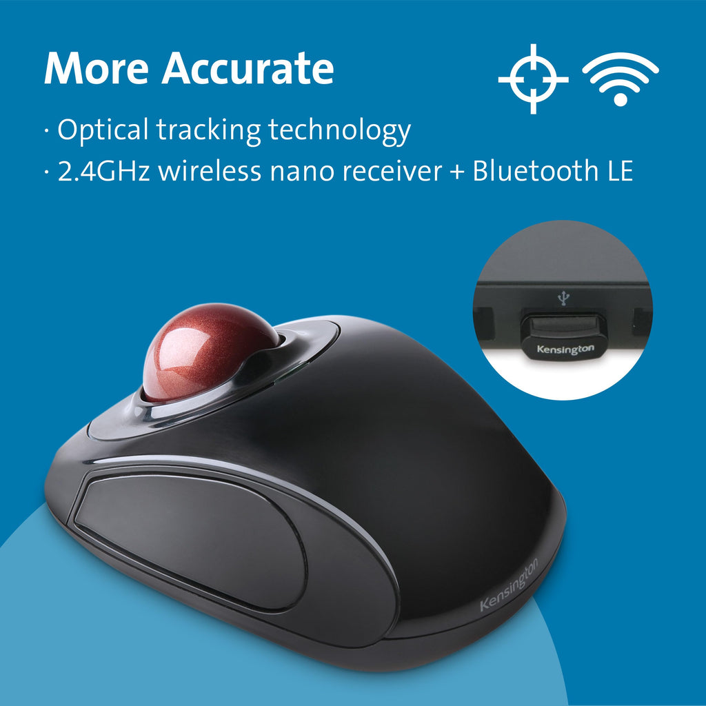 Wireless Trackball Mouse with Touch Scroll Ring R9356