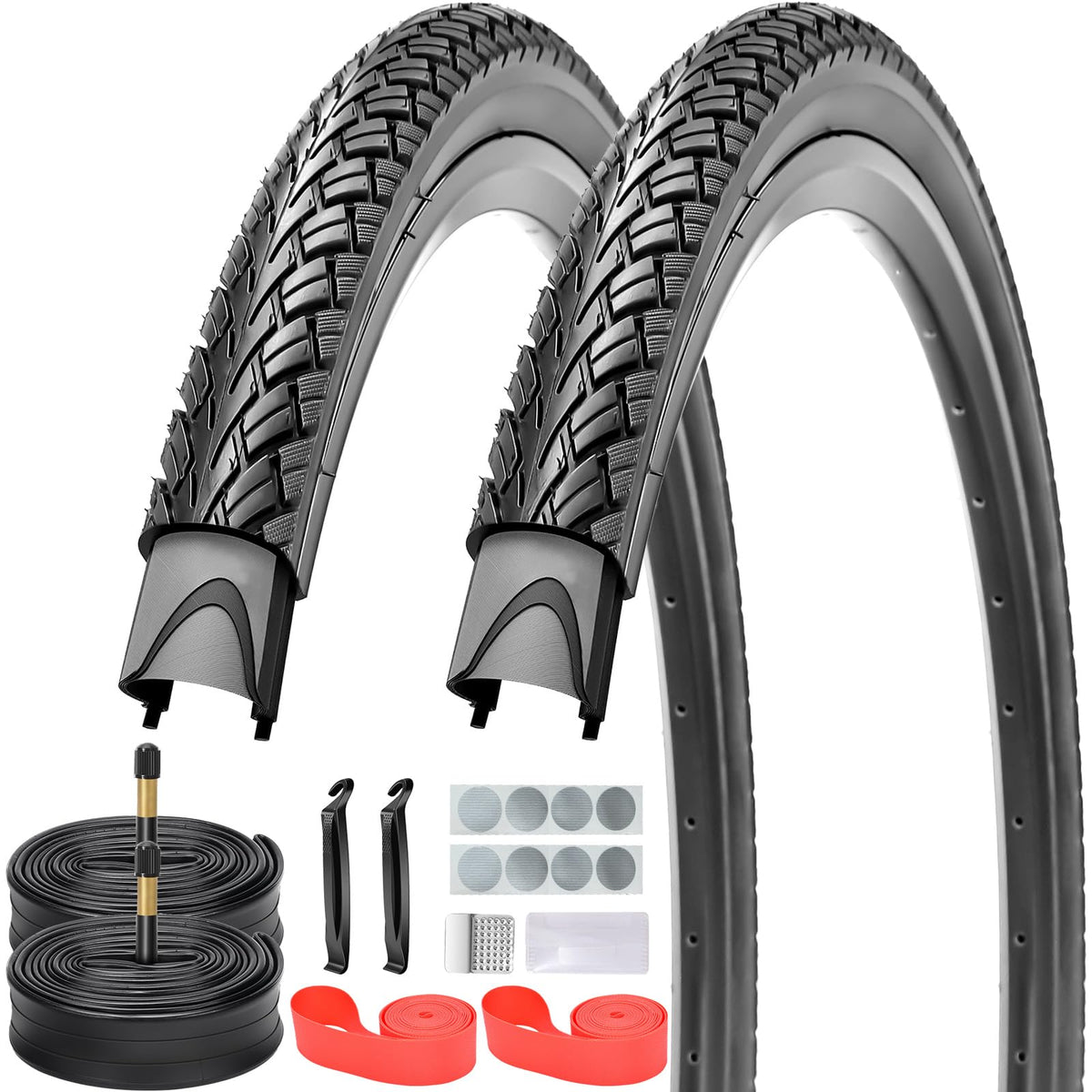 Foldable Road Bike Tires and Inner Tubes 2-Pack Y8352
