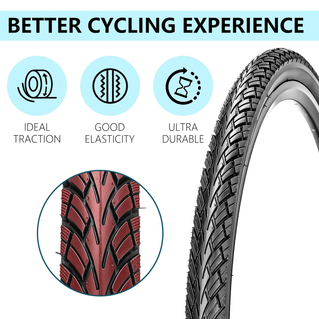 Foldable Road Bike Tires and Inner Tubes 2-Pack Y8352