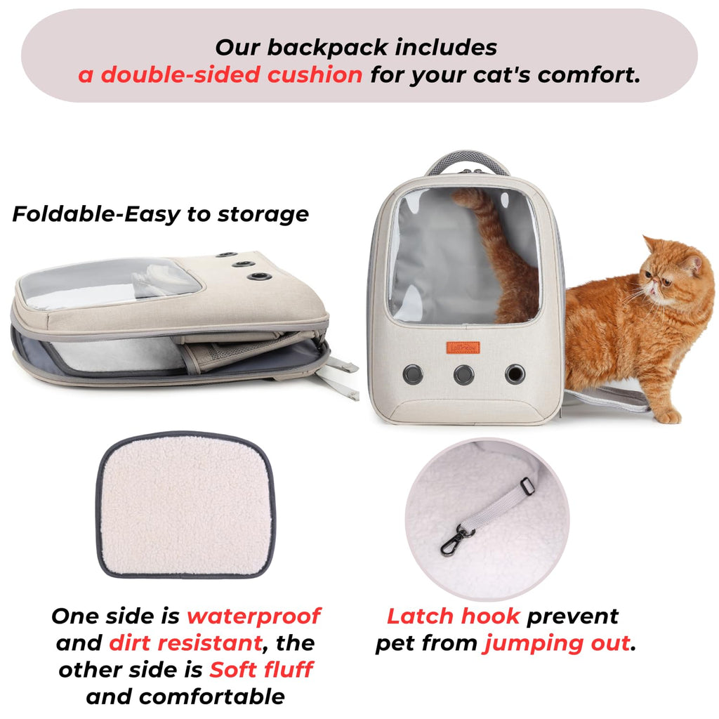 Pet Carrier Backpack, Airline-Approved (Beige) O921