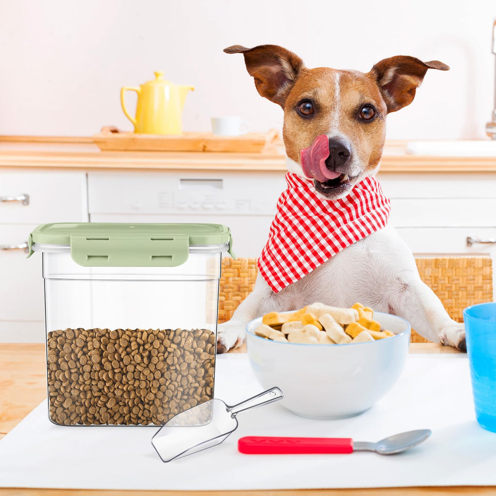 6 Pcs Dog and Cat Food Storage Containers with 2 Scoops F96659