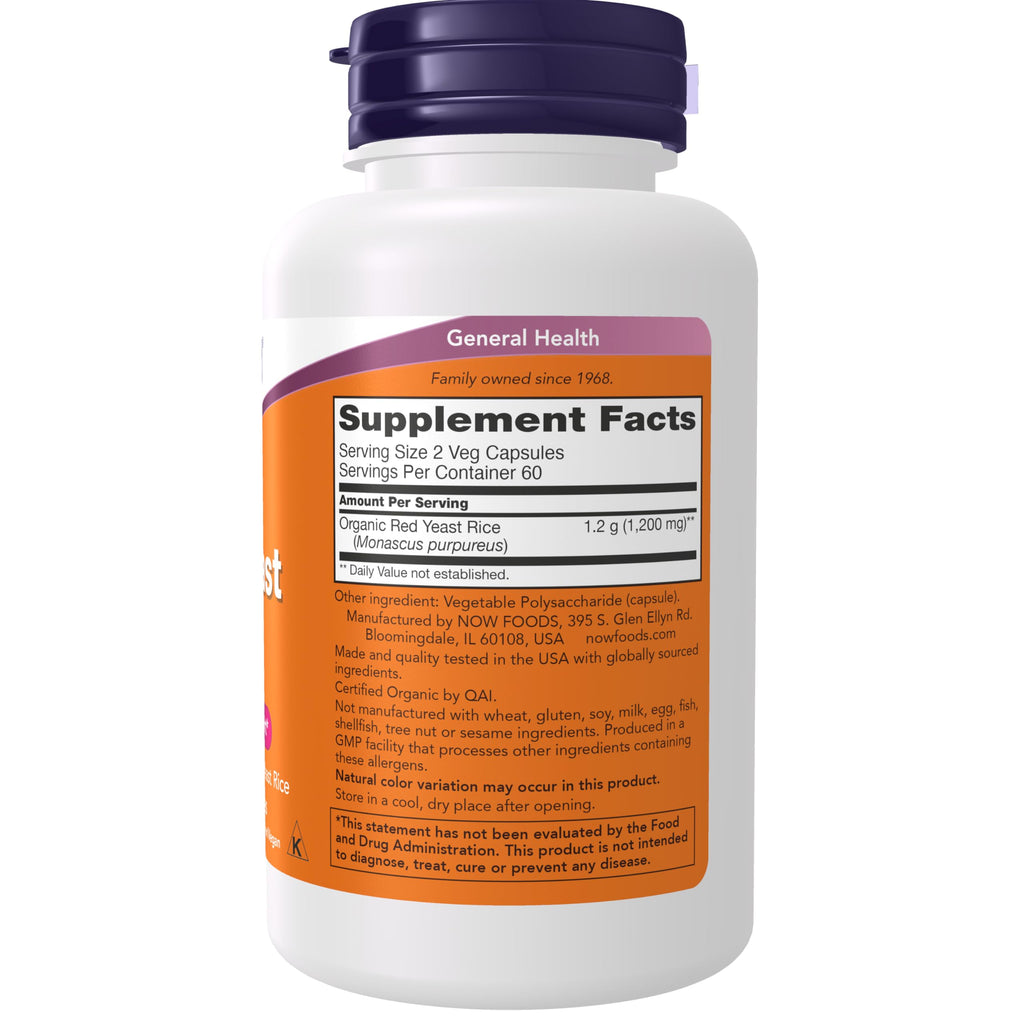 Red Yeast Rice 600 mg 120 Veg Caps N55462