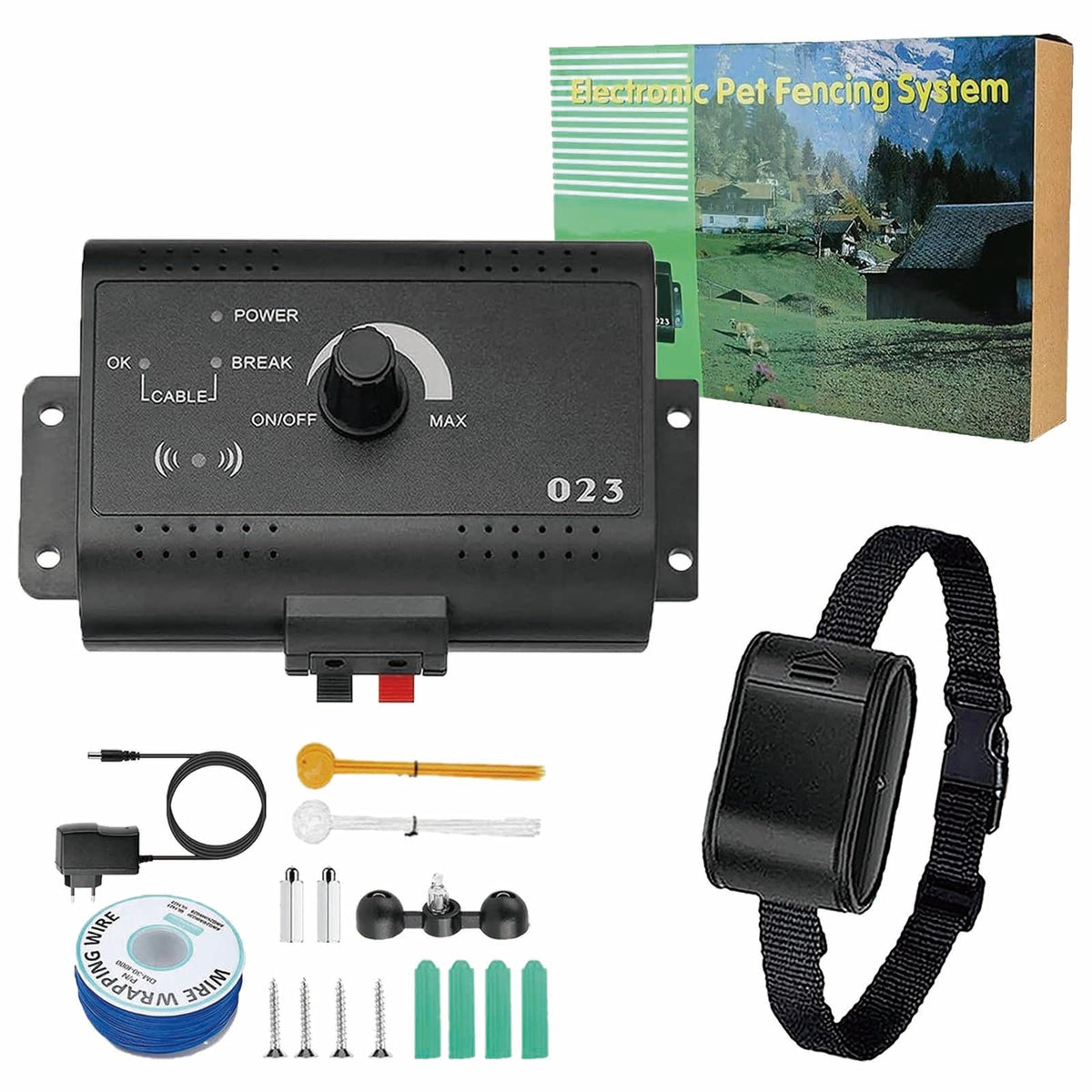 Electric Dog Fence, In-ground Pet Containment System, Waterproof Training Collar C58287