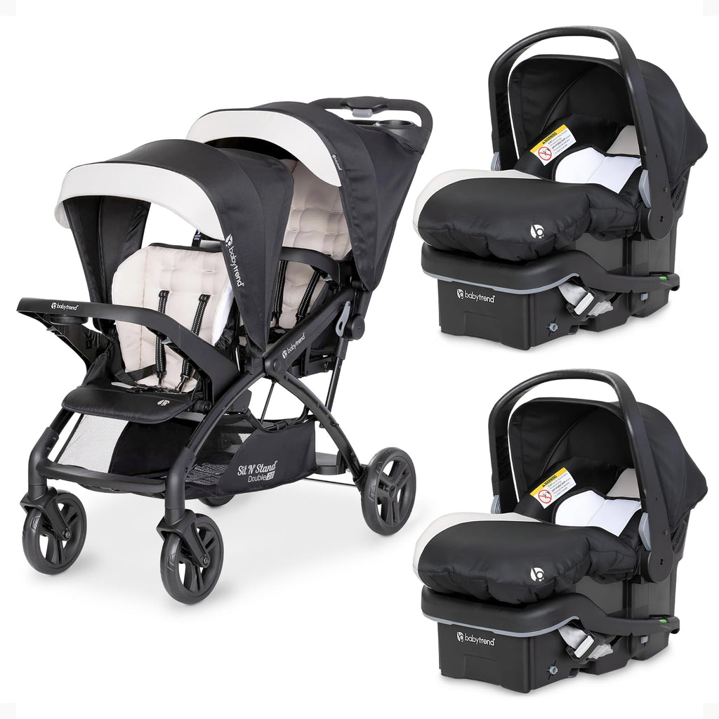 Double Stroller & 2 Car Seats R7137