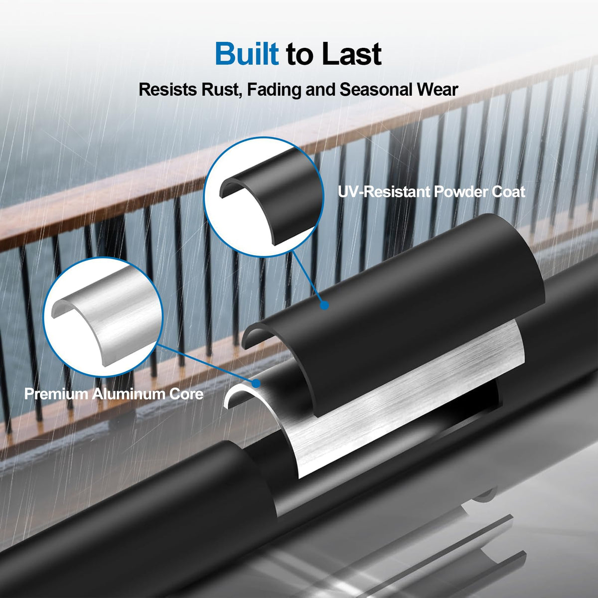 Black Aluminum Deck Balusters 32in x 3/4in 100 Pack P28614