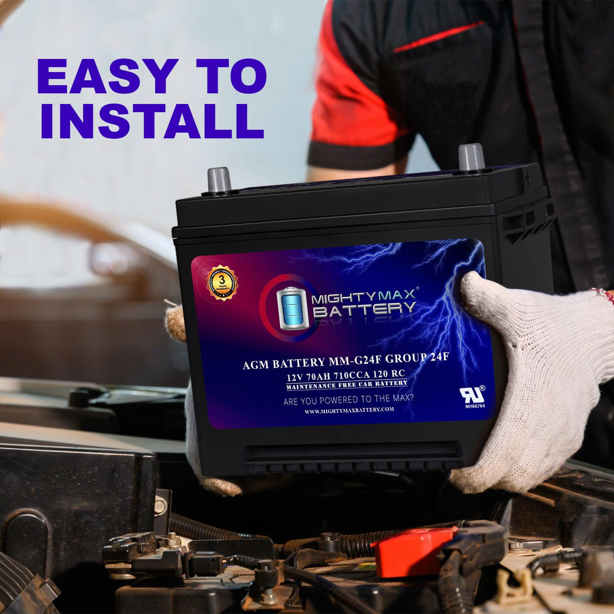 12V 70Ah AGM Replacement Battery T988