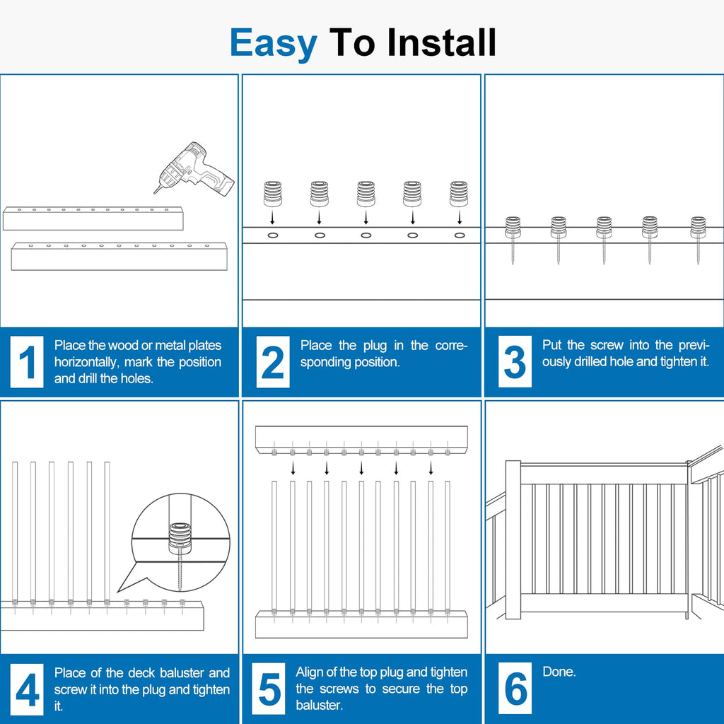 Black Aluminum Deck Balusters 32in x 3/4in 100 Pack P28614