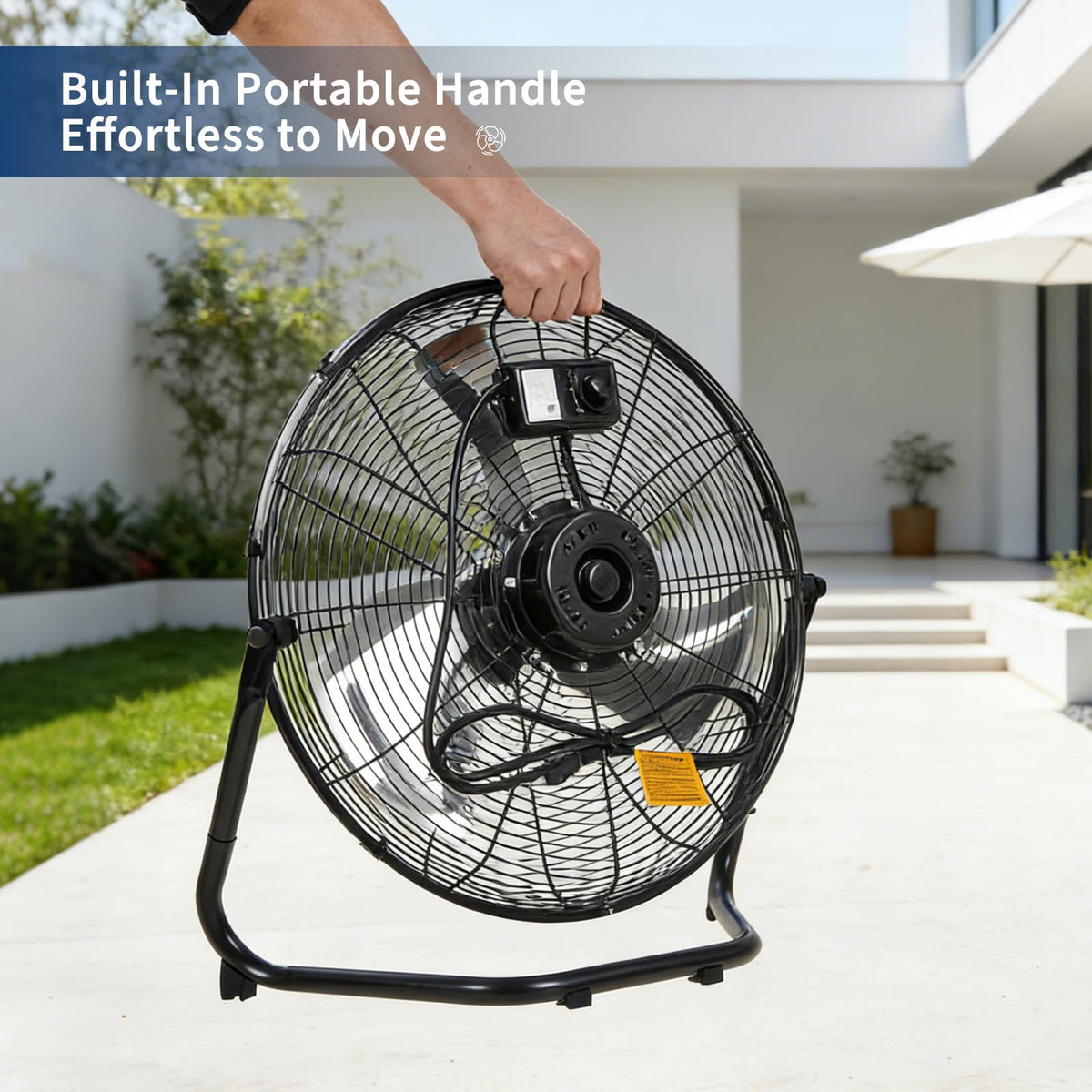 20 Inch 3 Speeds High Velocity Metal Floor Fan A37342