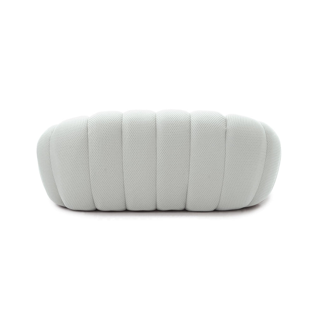 Light Grey Curved Upholstered Sofa E6508