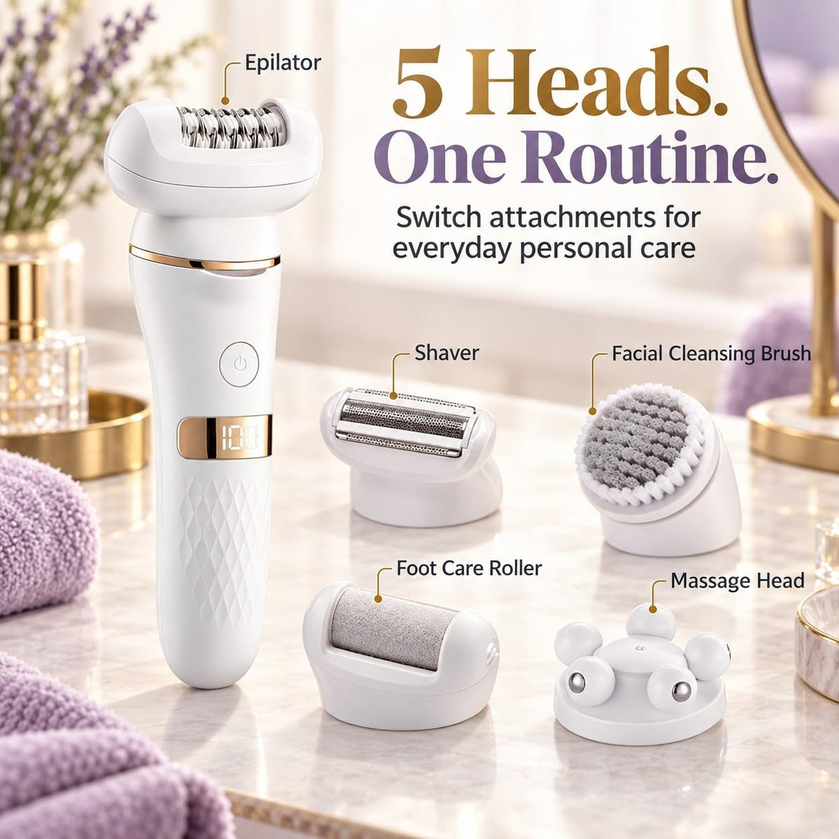 5-in-1 Electric Shaver IPX7 Waterproof I85661