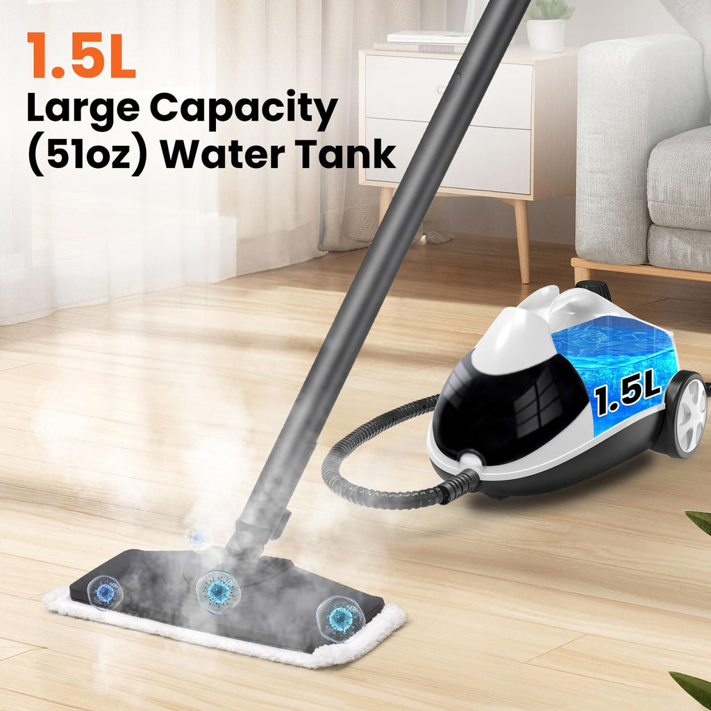 1.5L 6-in-1 Steam Cleaner with 8 Accessories A66172