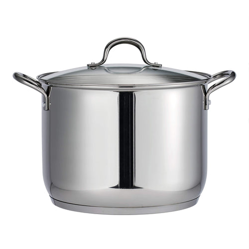 16-Quart Stainless Steel Stock Pot with Lid Y241986