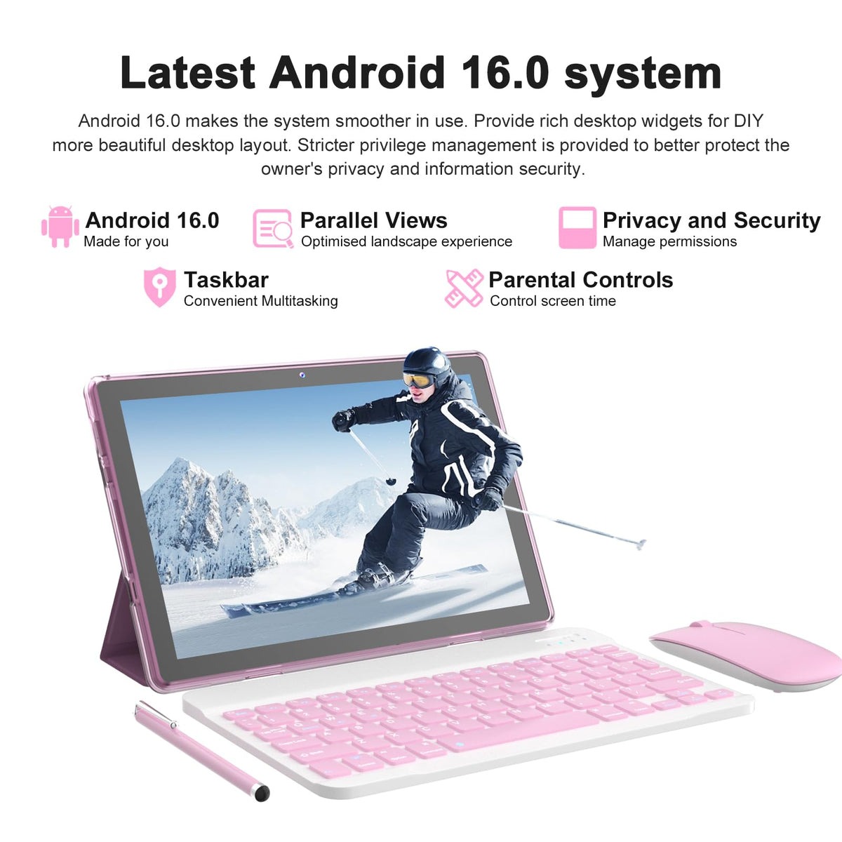 Android 16 Tablet 10 Inch 12 GB RAM 64GB ROM 2 in 1 Tablet PC L96238