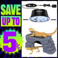 UVB Reptile Light with Basking Platform Combo Kit D650