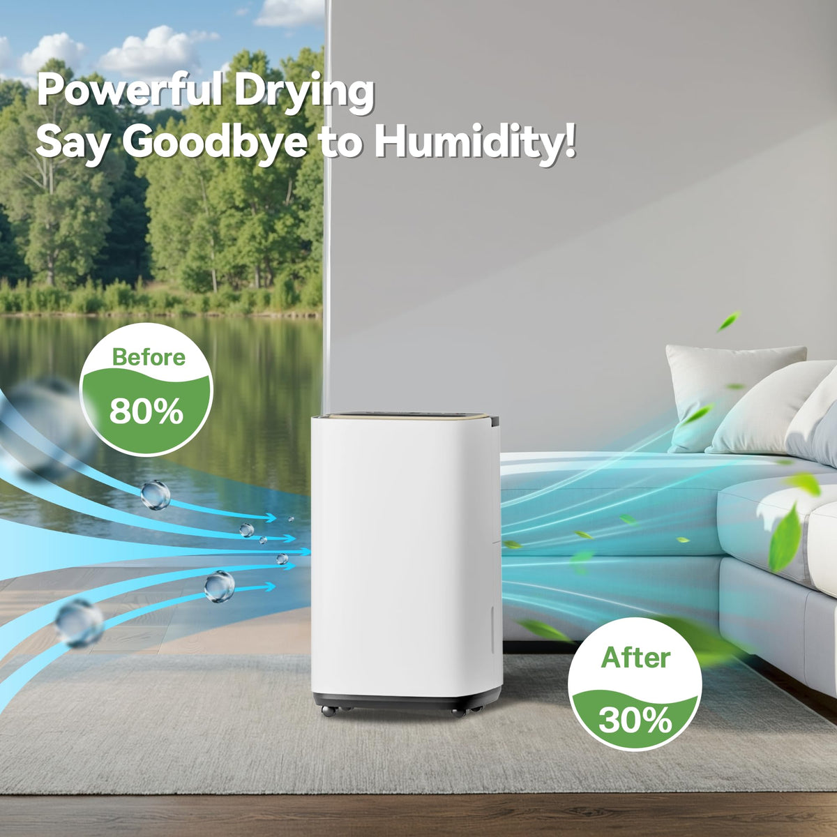 5000 Sq.Ft 50 Pint Dehumidifier with Drain Hose M92857