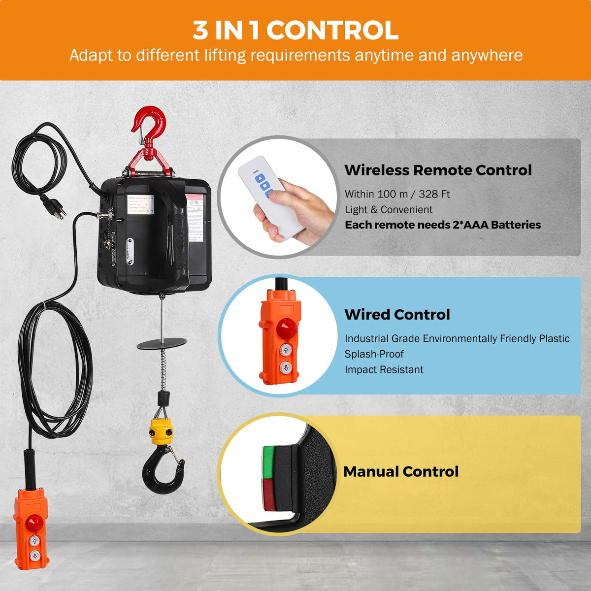 3-in-1 Portable Electric Hoist P500368