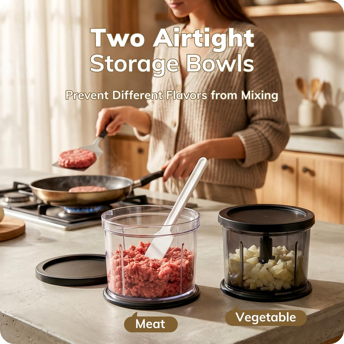 4 Cup 2-Speed Electric Food Processor Set with 2 Bowls U490