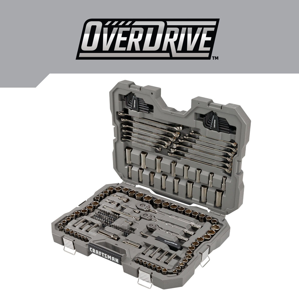 154-Piece Gunmetal Chrome Mechanics Tool Set with Hard Case A189