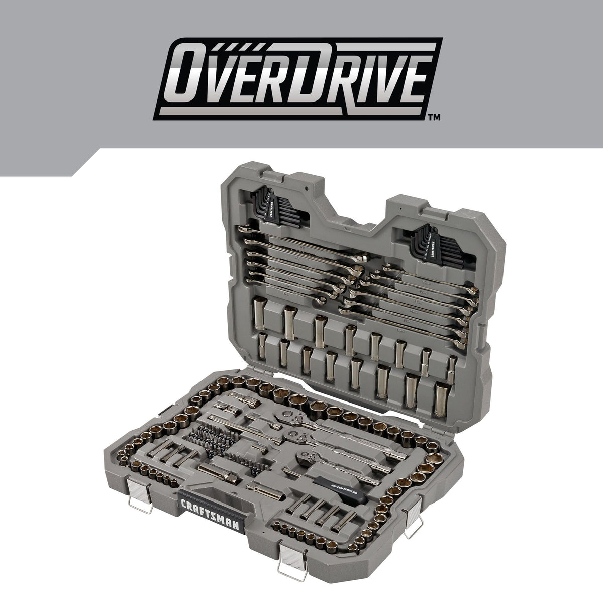154-Piece Gunmetal Chrome Mechanics Tool Set with Hard Case A189