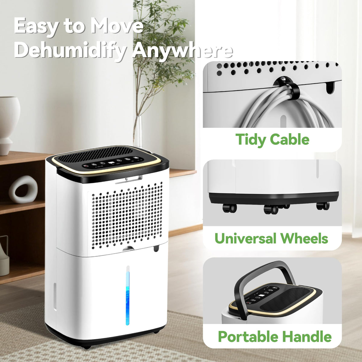 5000 Sq.Ft 50 Pint Dehumidifier with Drain Hose M92857