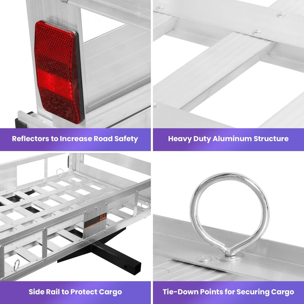 50 × 30 × 9in Aluminum Hitch Cargo Carrier Z860