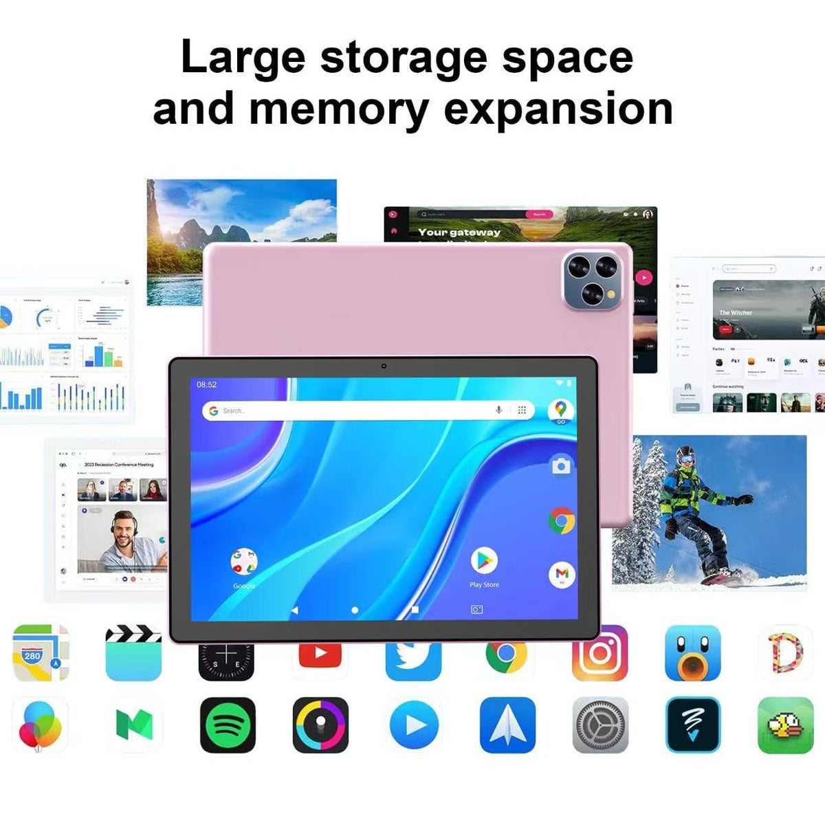 Android 16 Tablet 10 Inch 12 GB RAM 64GB ROM 2 in 1 Tablet PC L96238