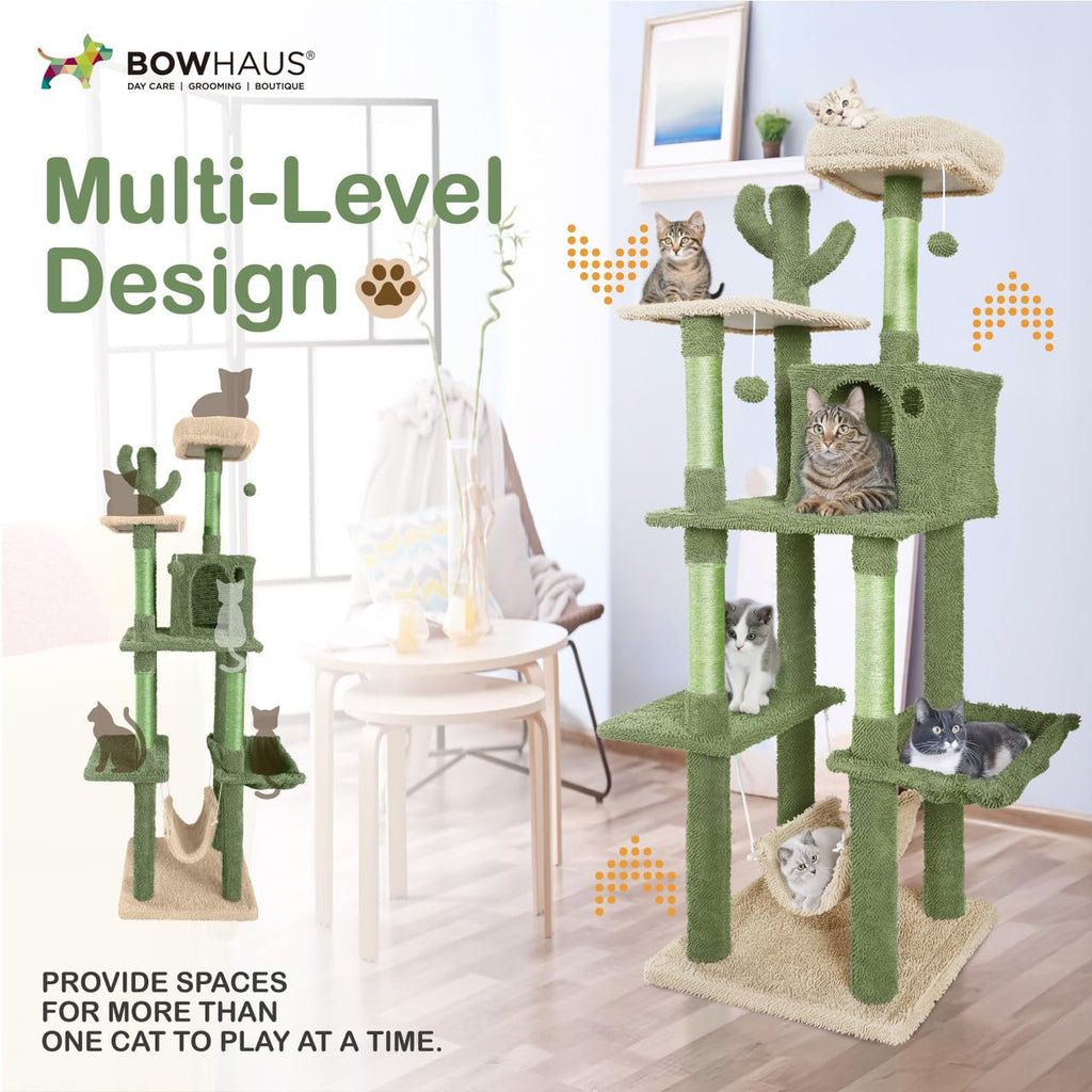 70-Inch Multi-Level Cat Tree with Plush Perch S1027