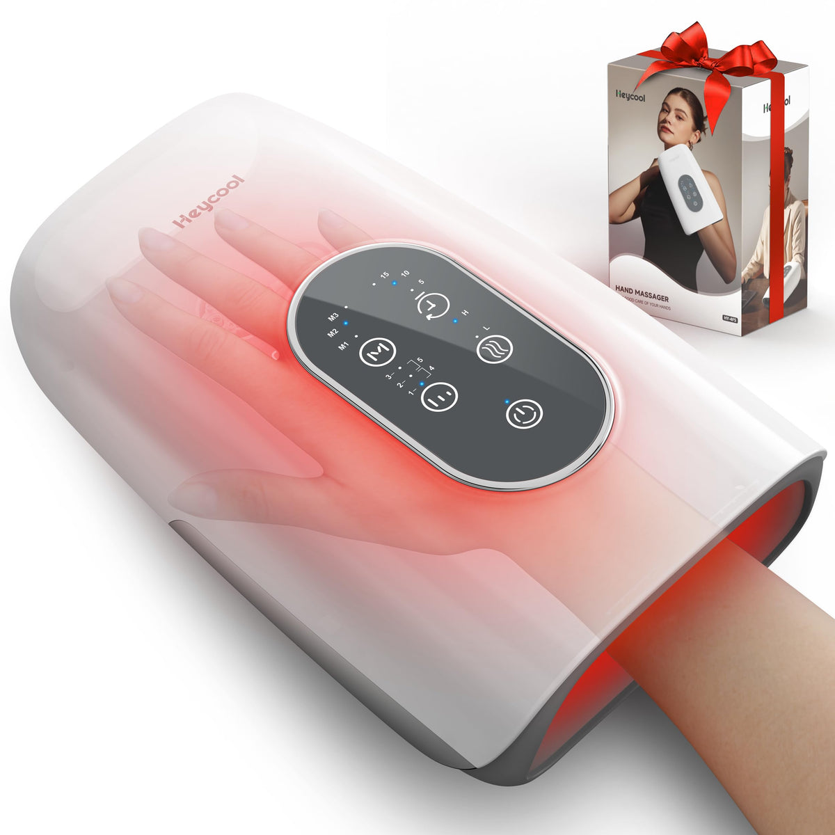 Cordless Hand Massager with Heat Compression Q966