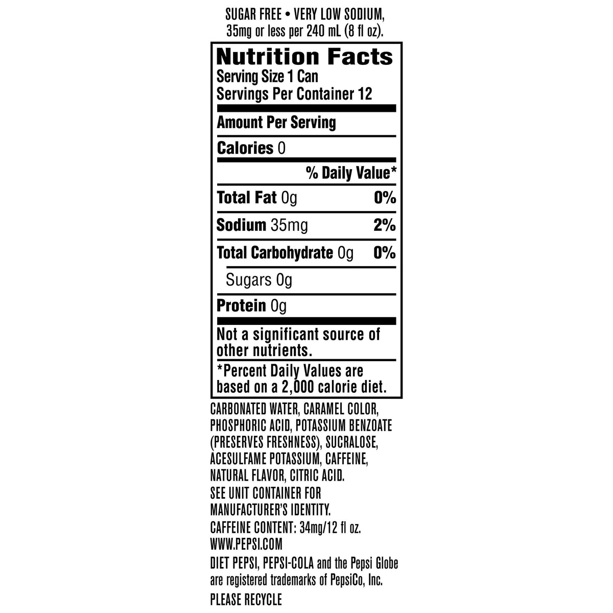 Diet Pepsi Soda 12 fl oz 36 Cans F456